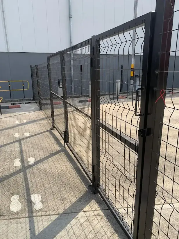 Custom residential steel gate installation